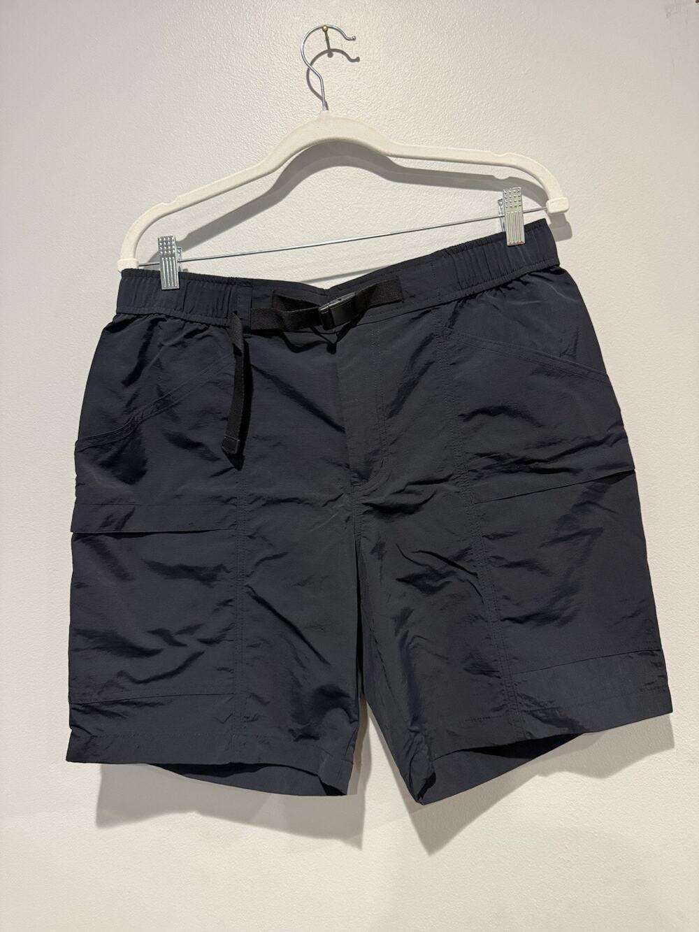 Eddie Bauer Men's Ripstop Tech Short Black Belted UPF 50 Athletic Medium NWT